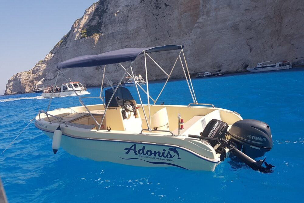 Adonis is a boat rental company which taking place in Zakynthos Greece