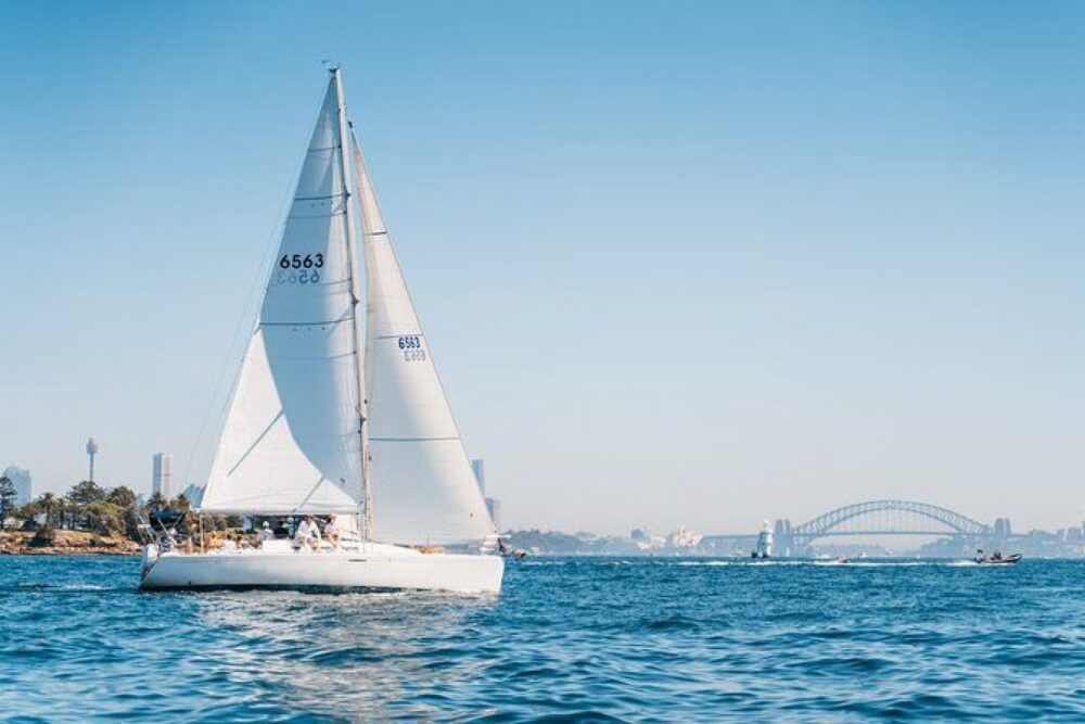 Set sail on a imported European built 12m. Beneteau sailing yacht.