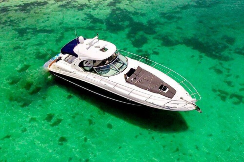 Cruise the Riviera Maya in style on a private yacht, with space for 12 people.