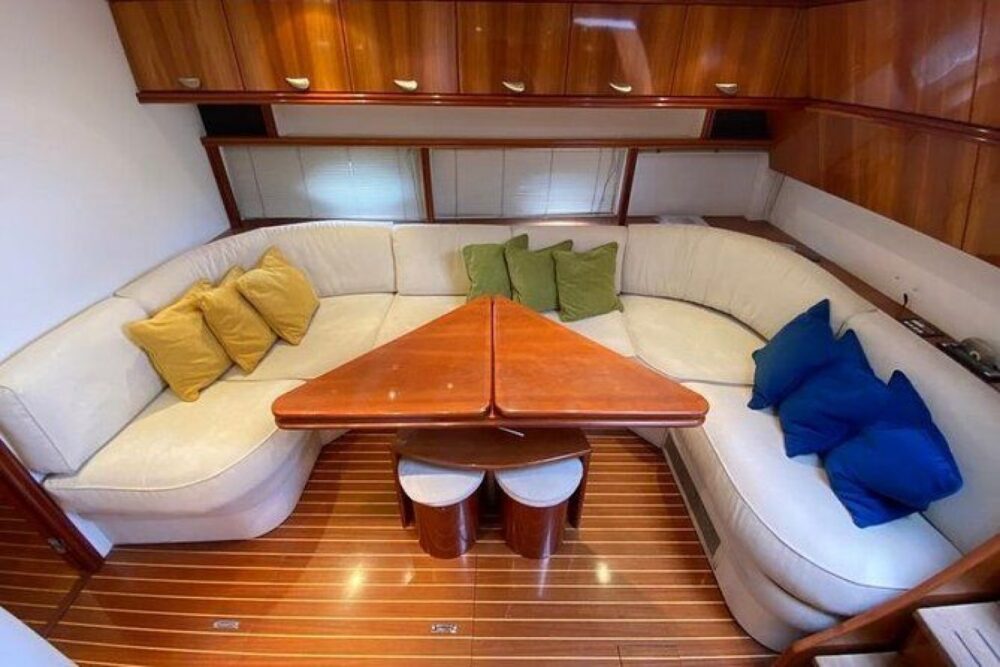 Motor yacht, features a spacious galley, bathroom, and master cabin. - Imagen 6