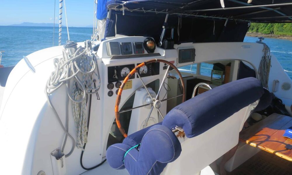 Catamaran Lagoon 380 with crew in le cratère marina, Nosy Be, Madagascar - Image 19