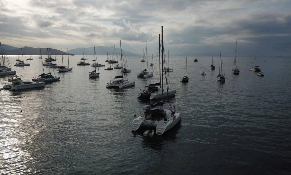 Catamaran Lagoon 380 with crew in le cratère marina, Nosy Be, Madagascar - Image 12
