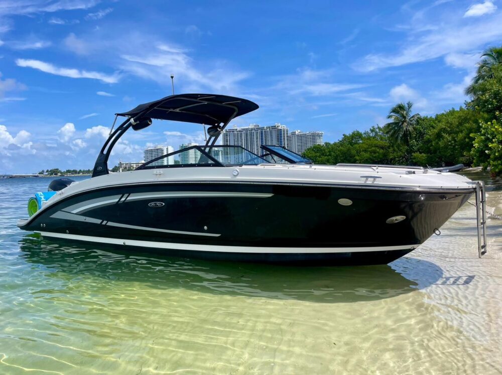Miami Party Boat Rental: 29' SeaRay SDX with Captain & Sandbar Tours